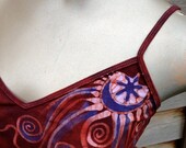 Bordeaux Moon Batik Tank Top