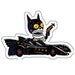 Bat Calavera Die Cut Clear Vinyl Sticker