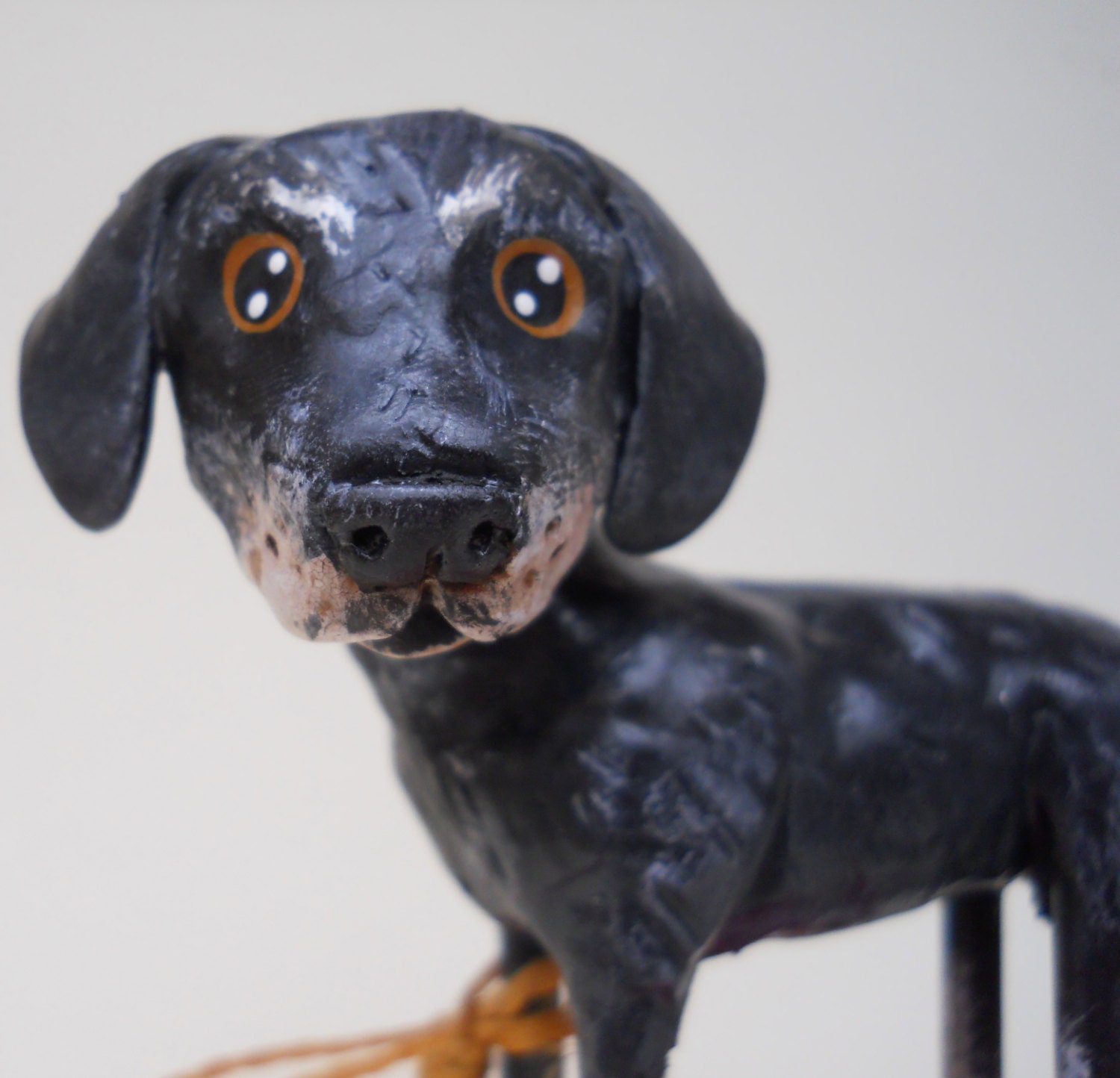 Customize your Dog clay folk art sculpture