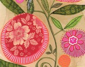 love more - 8x10 GICLEE PRINT, typographic, botanical collage, Susan Black