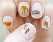 woodland nail stickers