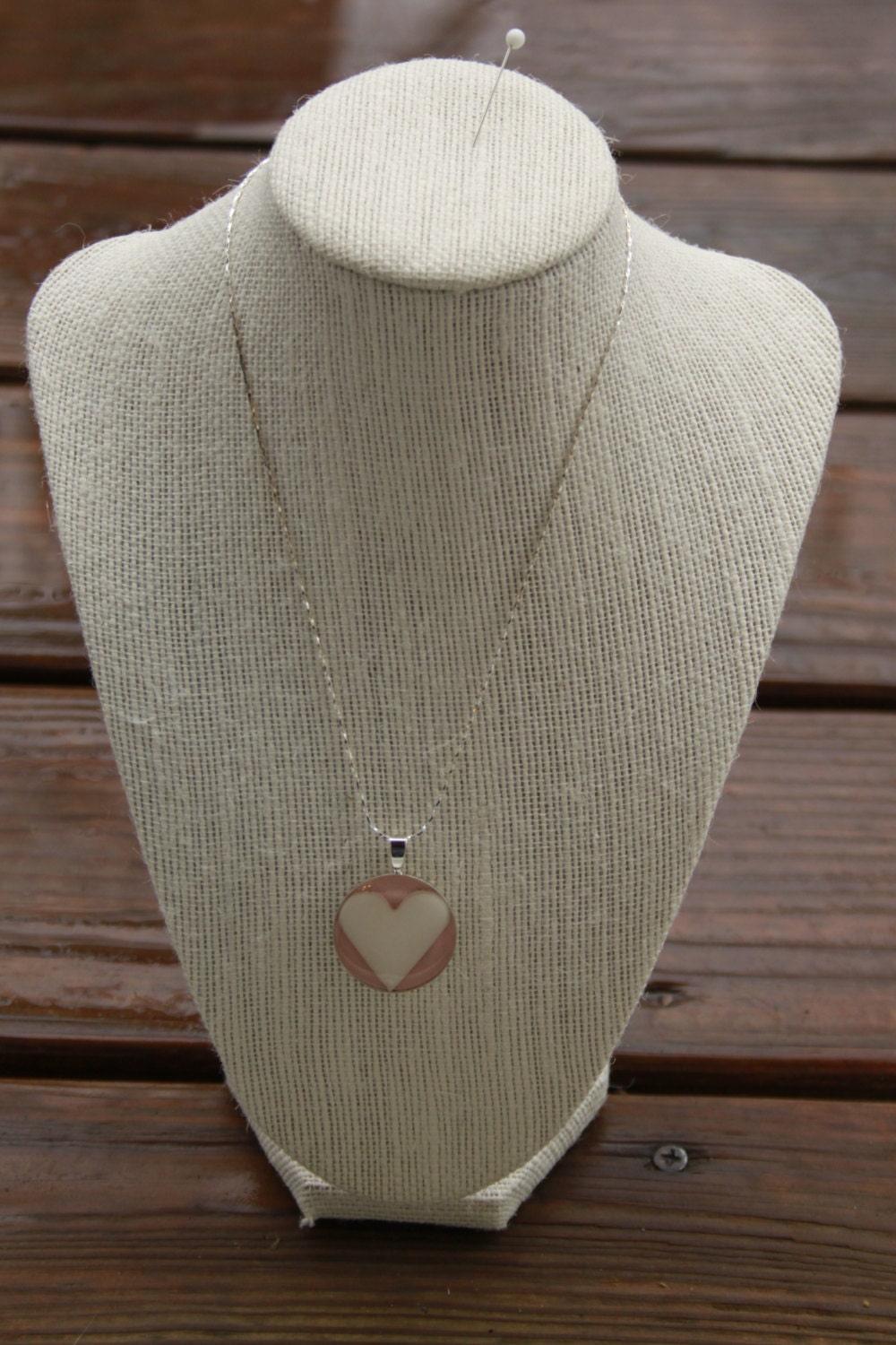 Breast Milk Pendant in Bezel Stamped Setting.