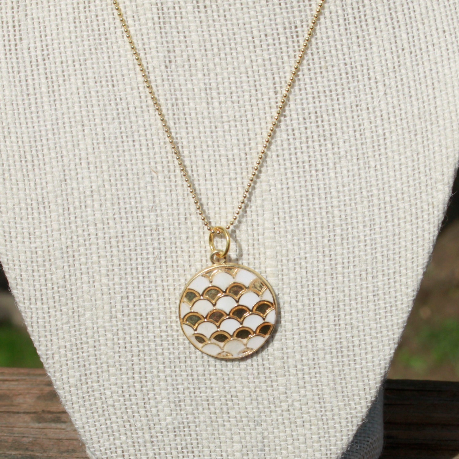 Scalloped Cham Breast Milk Pendant.