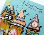 Art on Birch Panel, Nesting