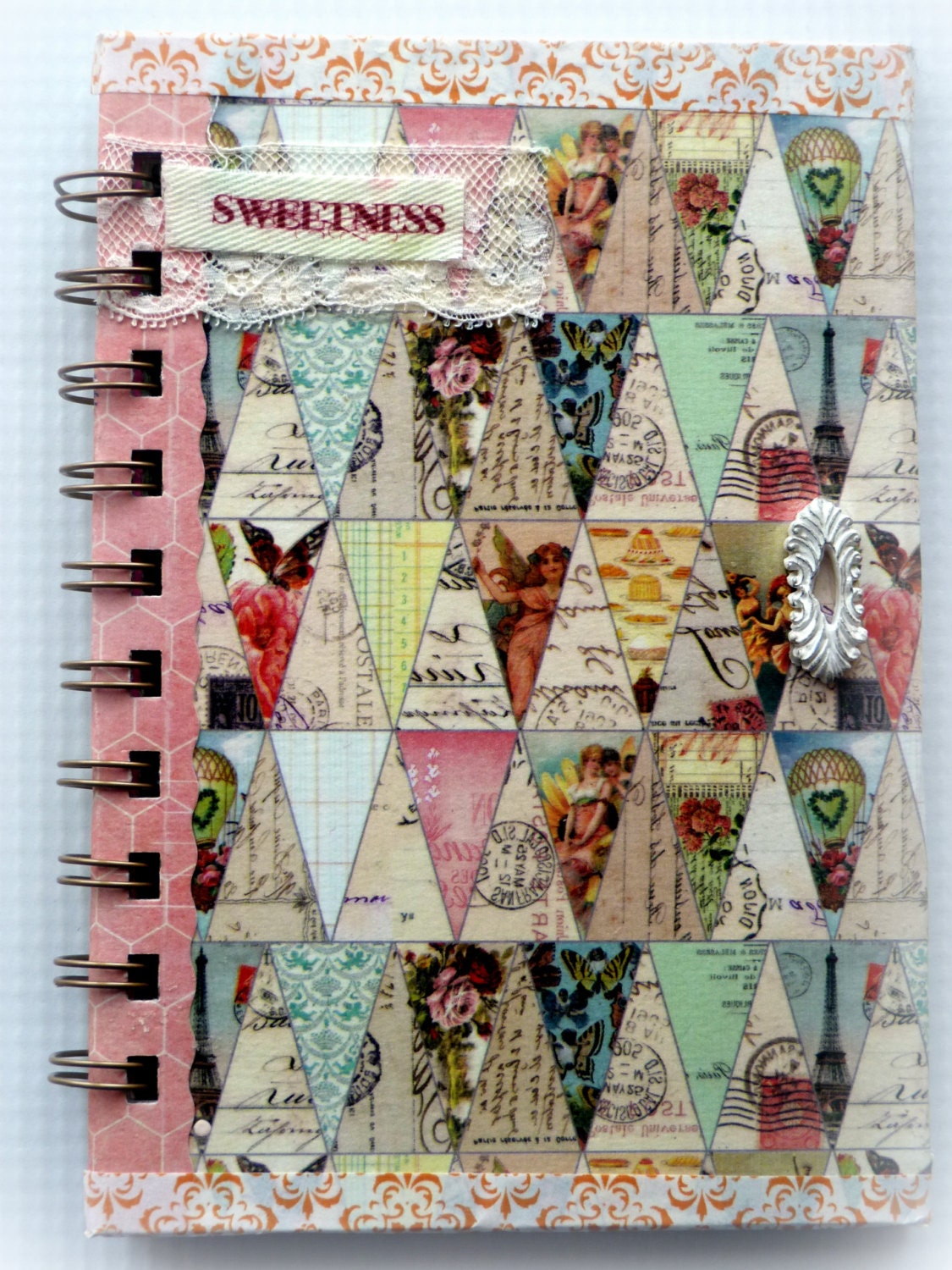 Journal, Spiral, Blank Pages, Handmade 3 x 5
