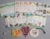 Vintage 1950s religious church ephemera. Free Shipping. Spring Images.