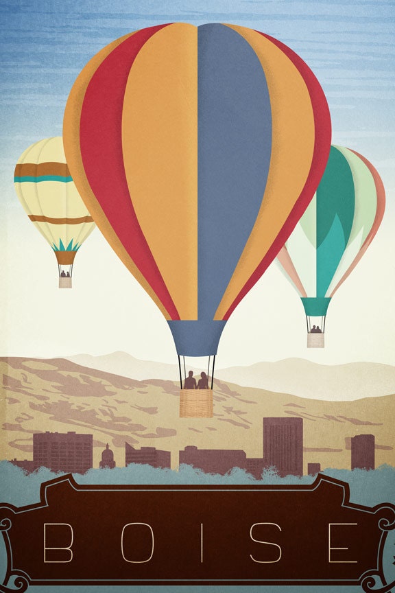 Boise Hot Air Balloon Print
