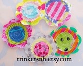 Sewn Fabric Flowers Embellishment Set