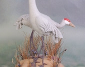 Original Note Cards "Great Blue Herons"  and "Sandhill Cranes". Set of 4,2 each of 2 different designs