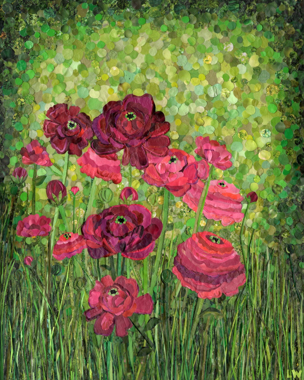 pink ranunculus (print)