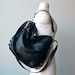 ready to ship price - Black leather with Bronze hardware & iPad pocket - MID HOBO PACK  with outer pockets - leather backpack