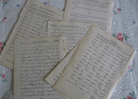 Spring Clearance    Vintage Shorthand Paper Pack