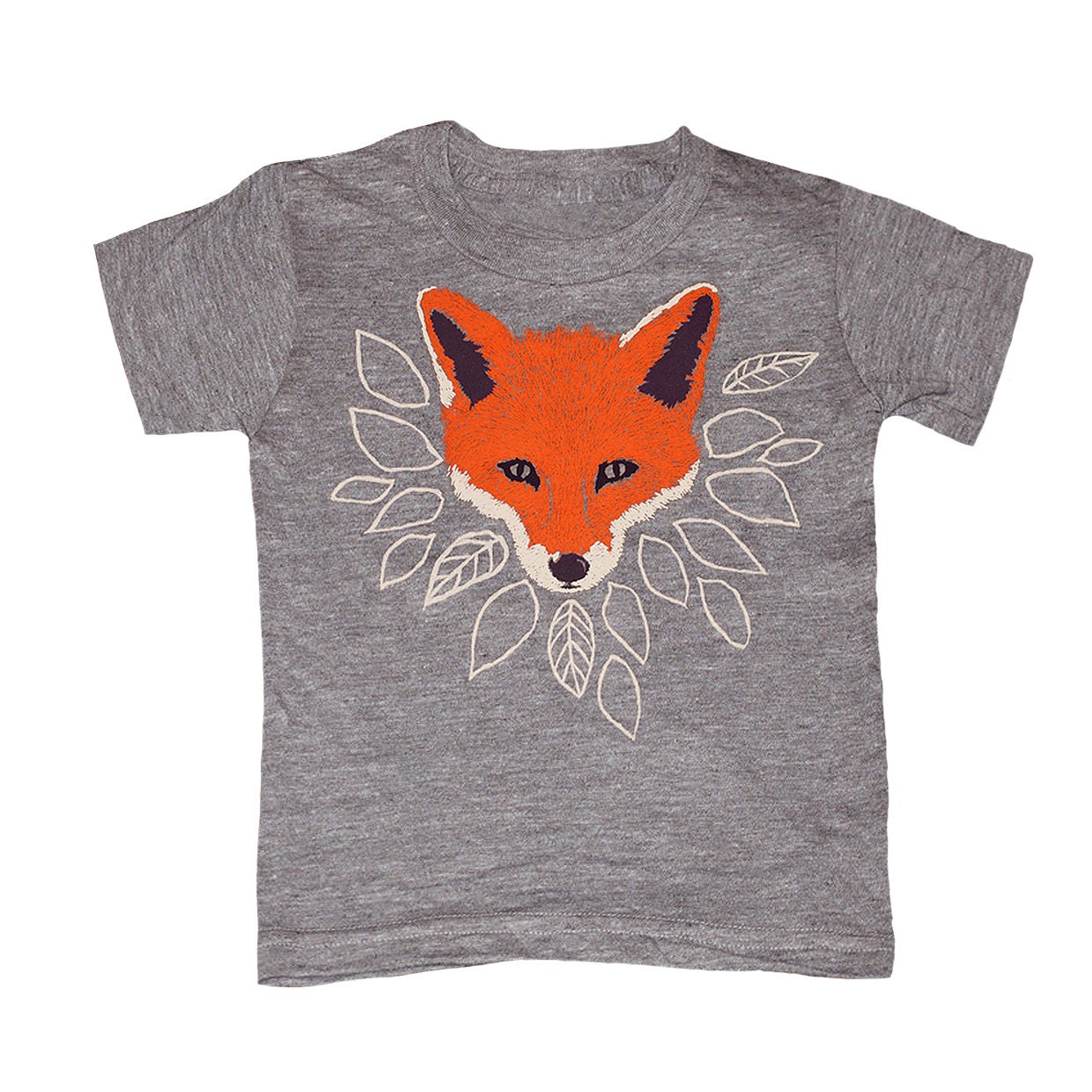 KIDS TODDLER / Fox - T-shirt Boy Girl Youth Children Tee Shirt Cute Adorable Forest Nature Fantastic Mr Fox Athletic Grey Tshirt