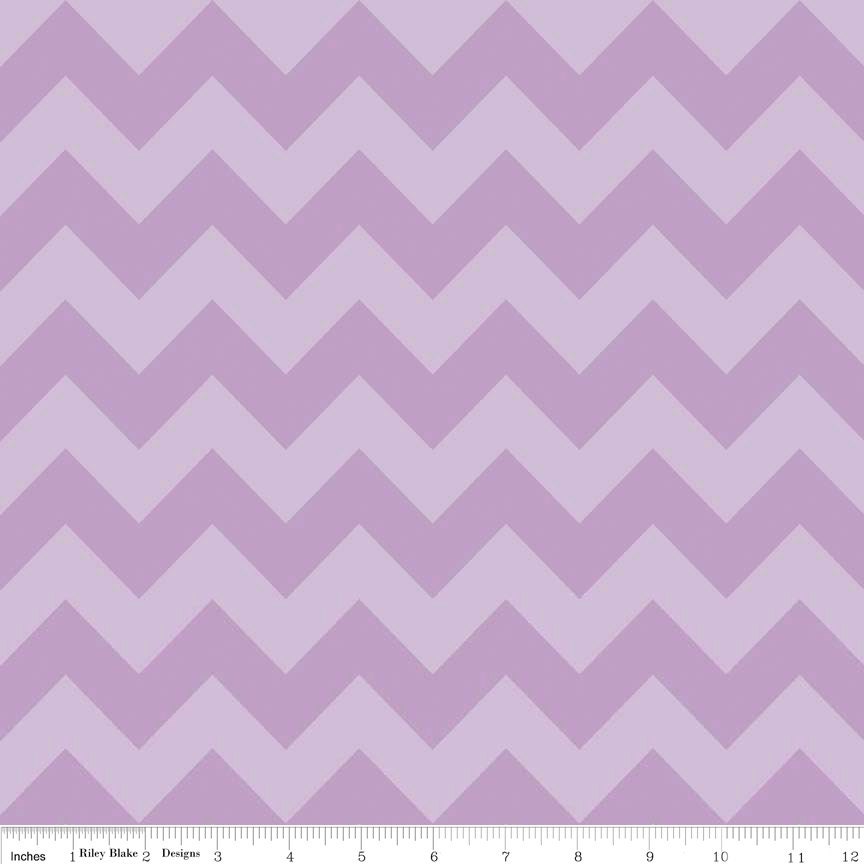 Medium Tone on Tone Chevron fabric quilt or craft by Riley Blake Designs - Medium Tone on Tone Chevron in Lavender- Fat Quarter