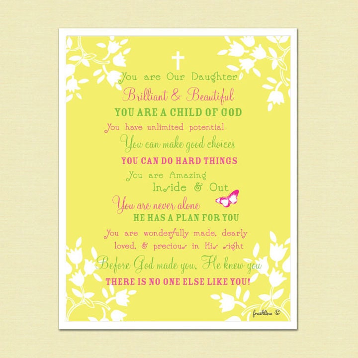 Child of God Poster - Child of God Art - BIble Verse - First Communion Print - Children - Kids Print - Religion - 11x14 Art Print