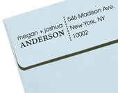 CUSTOM ADDRESS STAMP - Eco Friendly & self inking, gifts for wedding, housewarming, etsy labels, return address stamp "Names3"