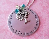 Handstamped Family Tree Necklace