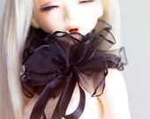Black Ruffles Collar for MSD bjd dolls Unoa Minifee