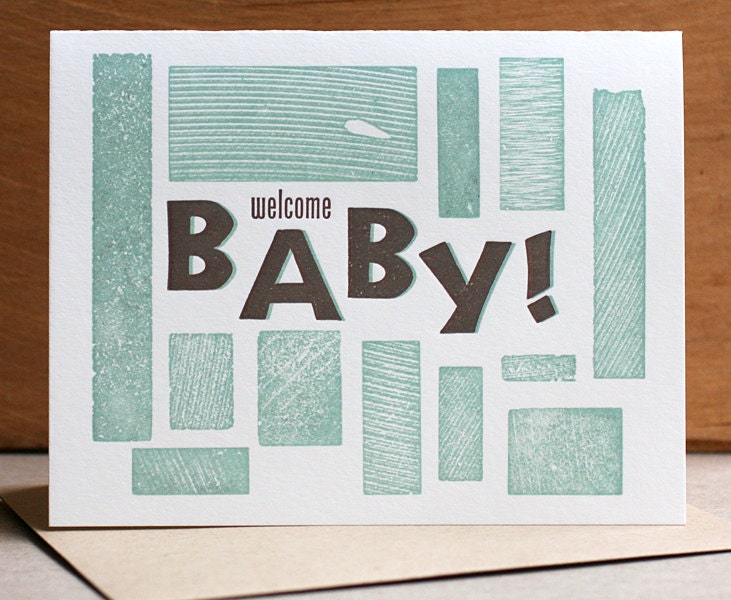 Baby letterpress card