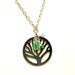 Tree of Life Necklace - Peridot Swarovski Crystals on Chain