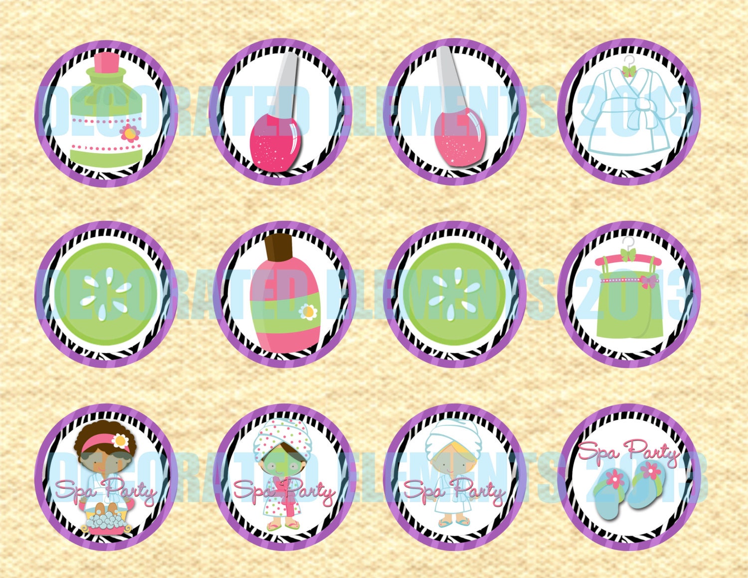 12 Tags/Toppers