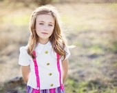 1970s Style Plaid Pleated skirt dress childrens clothing girls