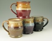 Large16 Ounce Mug, Handmade Coffee Mug, MADE To ORDER Mug, Pottery Beer Stein, Tricolor Dimensions