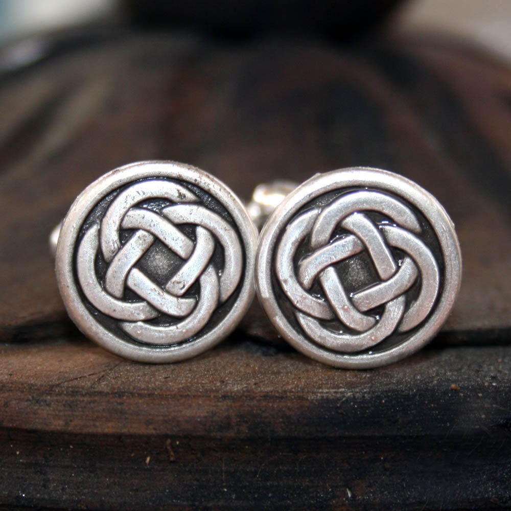 Cufflinks - Celtic Knot, Antique Silver Finish