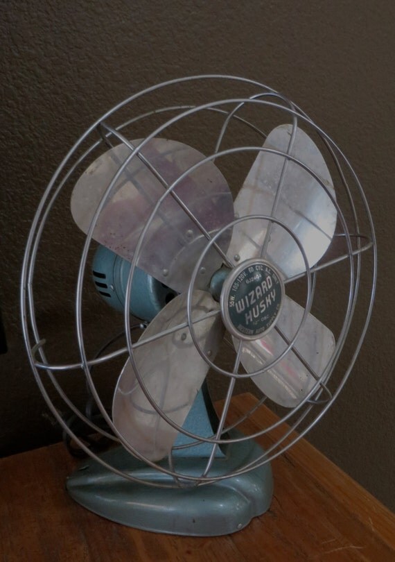 Wizard Husky Table Fan Western Auto Vintage by Debrasgoods