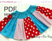 On Sale 2.50 Off Whimsy Couture Sewing Pattern Tutorial ebook -- Scrappy Twirl Skirt -- NB -12 girls PDF Instant