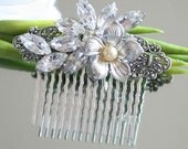 Wedding Hair Comb, Bridal Hair Accessories, Vintage Hair Comb, Silver Hair Comb, Bridal Comb