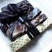 Custom Dog Collar for Buddhasmile crafted from necktie in purple and gray