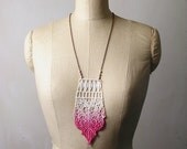 lace necklace - ANAIS- hot pink ombre - summer - beach