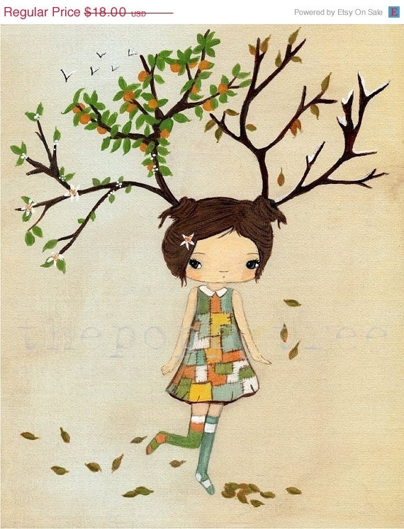 Tree Girl Print---Ever Changing