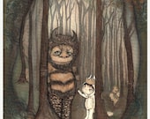 Moishe Art Print Where The Wild Things Are Children Wall Art Forest Dream Monster Max Carol