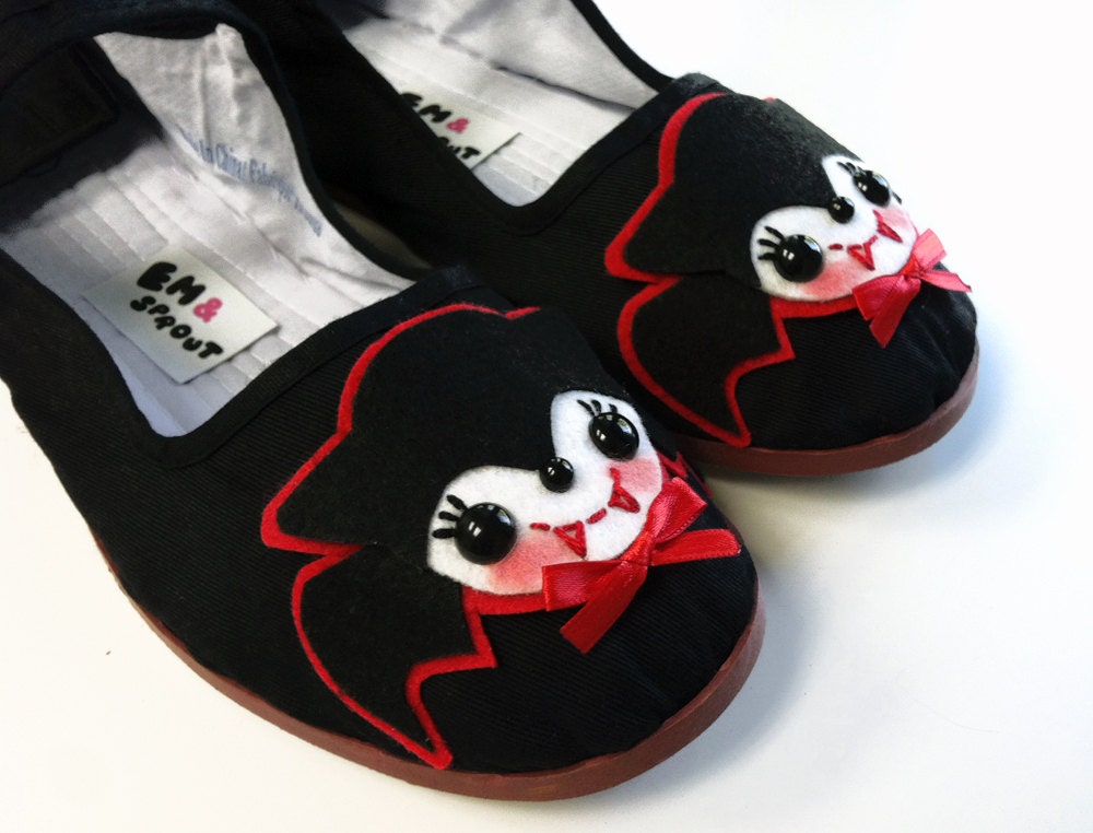 Bat Shoes - BAT BOY Mary Janes - Ladies Size 11