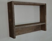 Reclaimed wood wall shelf 13 by 18 stunning patina