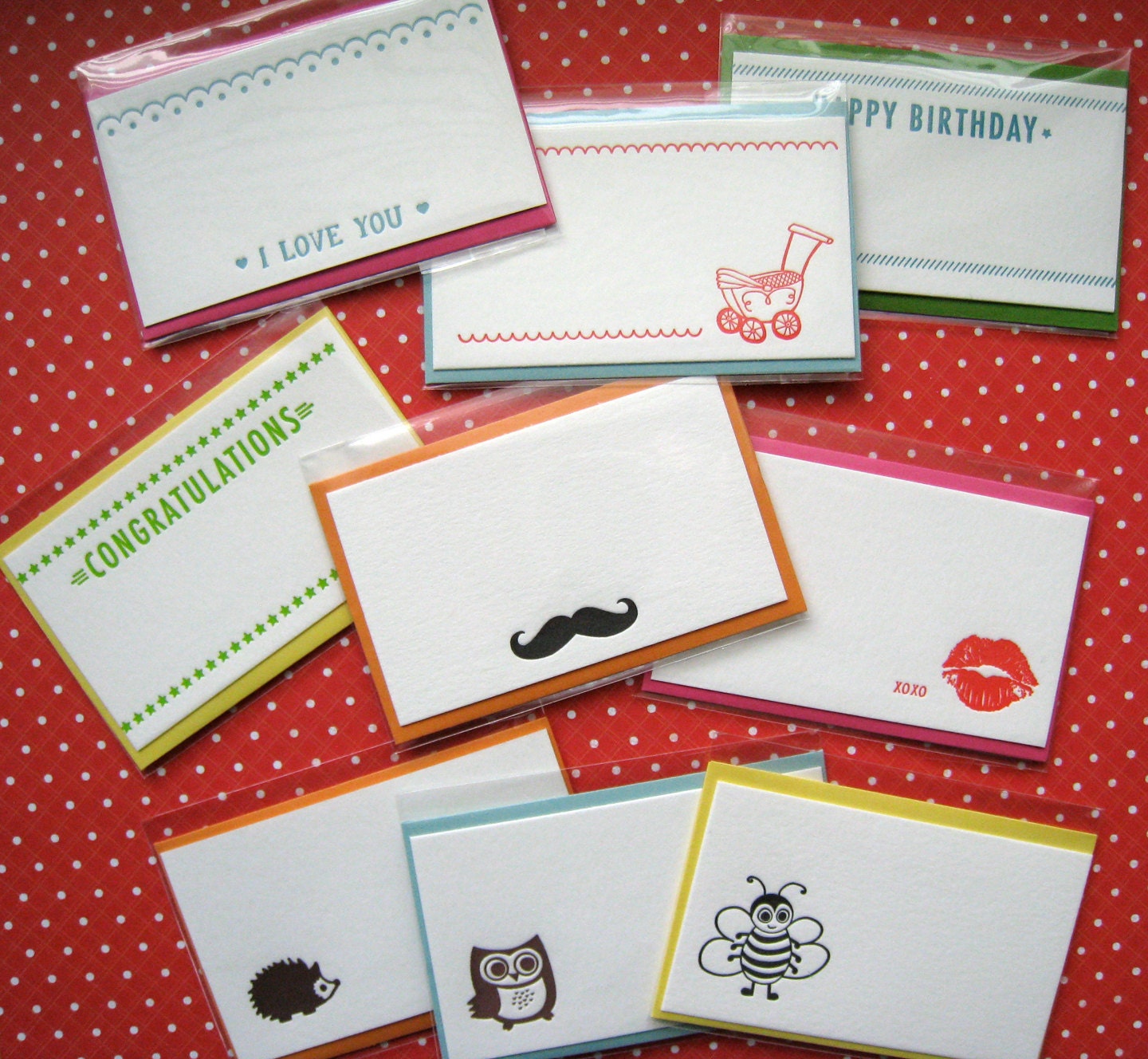 Letterpress Minis (pick 6 cards)