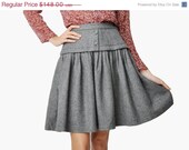 SALE - Vintage Heather Gray Valentino Skirt