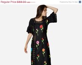 SALE - Vintage Black Mexican Wedding Dress