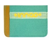 Mustard Teal Seafoam Ultra Slim Wallet