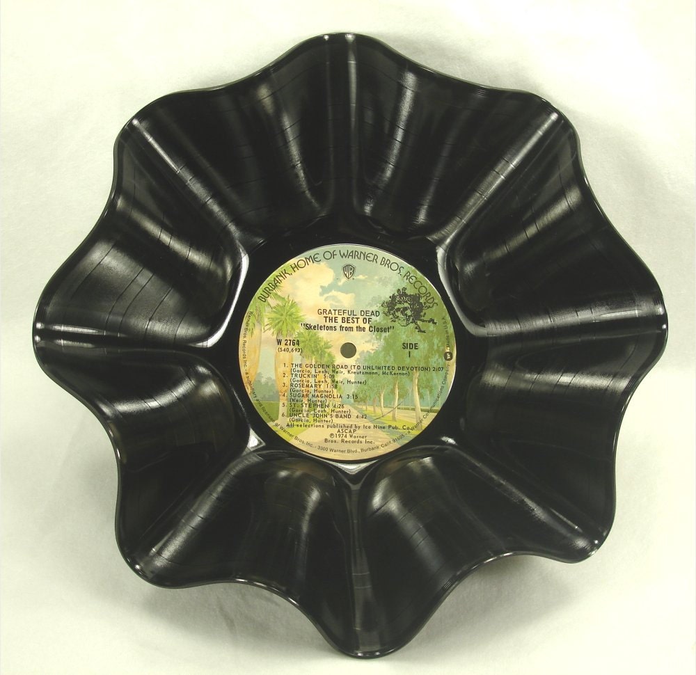 GRATEFUL DEAD Recycled Record Bowl - Skeletons From The Closet