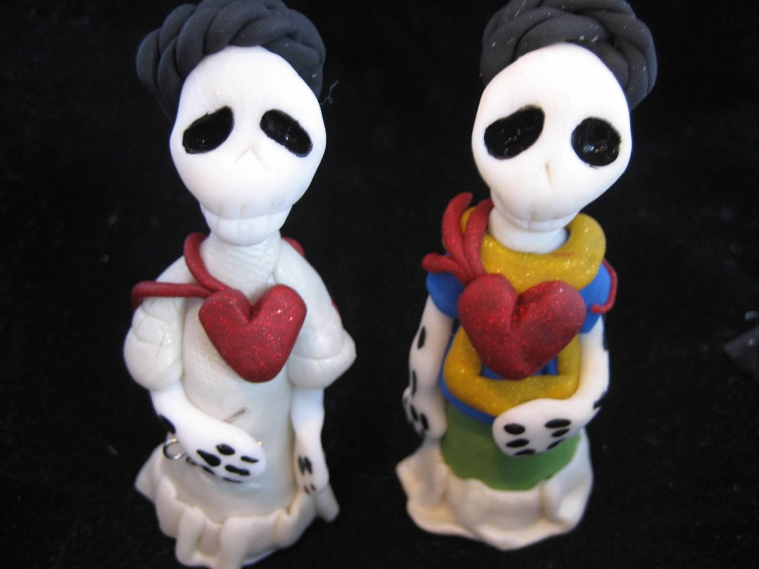 Day of the dead/Dia de los Muertos skeleton/ooak art doll. Frida Kahlo. MayeliArt the two Fridas