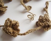 Jute twine crochet garland, rustic home decor, wedding decoration, photo prop