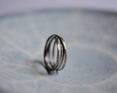 Size 7 Minimalist Rustic Spiral Wrapped Sterling Silver Ring