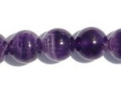 12mm Genuine Amethyst Round Gemstone Beads - 17Pcs