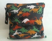 Large Wet Bag 12.5x 12.5 Dinosaur