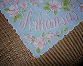 Vintage State of Arkansas Hanky - Handkerchief Hankie