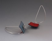 enameled scoop earrings