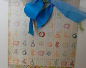 Altered and Decorated Clipboard School Theme Alphabet